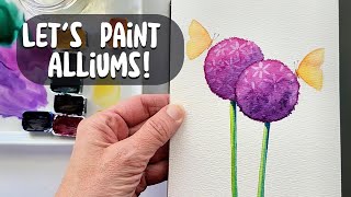 Easy Watercolor Alliums