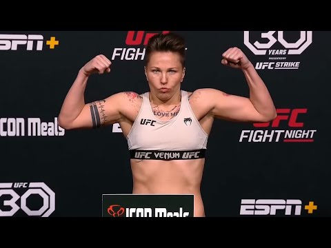 Irina Alekseeva and Stephanie Egger - Official Weigh-ins - (UFC Fight Night: Song vs. Simón)