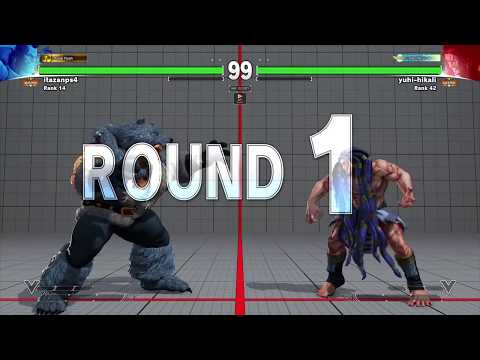 STREET FIGHTER V Itazan/Itabashi zangief (Zangief) vs yuhi-Hikali (Necalli)