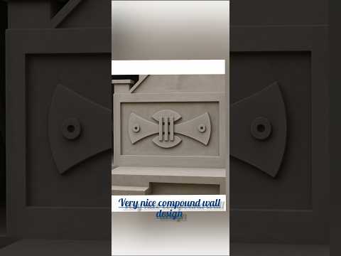 very unique compound wall design#youtubeshorts #constructionchannel