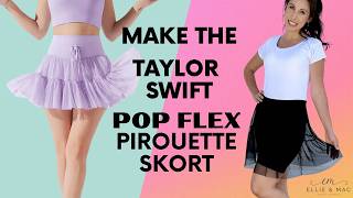 Taylor Swift Pop Flex Skort Inspo Sewing Hack Tutorial - Make a Mesh Tiered Skort