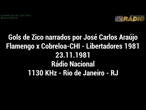 Gols de Flamengo 2x0 Cobreloa (23.11.1981) - Rádio Nacional 1130 KHz - Rio de Janeiro - RJ