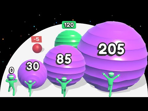 Max Level Size! - GYM BALL RUN (Ball Run Number Fun Math Games)