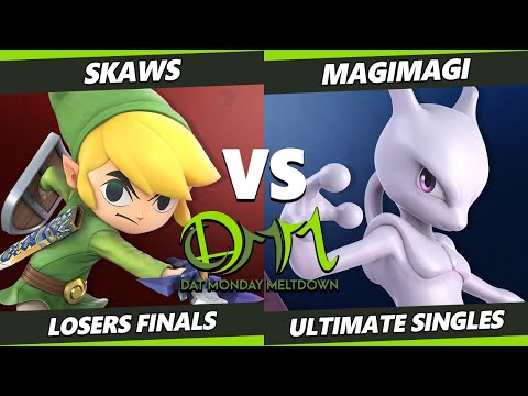 DAT Monday Meltdown 222 Losers Finals - MagiMagi (Mewtwo) Vs. Skaws (Toon Link) SSBU Ultimate