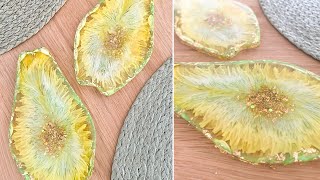 Pear Resin Coasters: Resin Art Tutorial