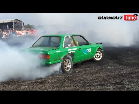 Finał pokazu mocy PRO - BMW E30 2.8 "KOCIAK" - XV Ogólnopolski Zlot BMW Toruń 2012