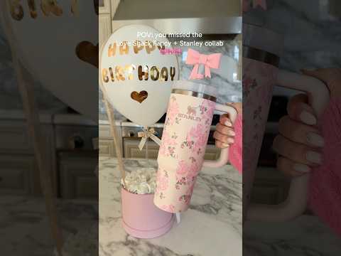 DIY Love Shack Fancy Stanley🎀 for my birthday 💗🎉 #stanleytumbler #amazonfinds