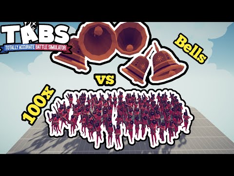 5x JINGLE BELLS vs 100x UNITS - Totally Accurate Battle Simulator | TABS