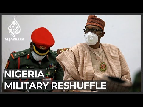 Nigerian President Buhari replaces top military commanders