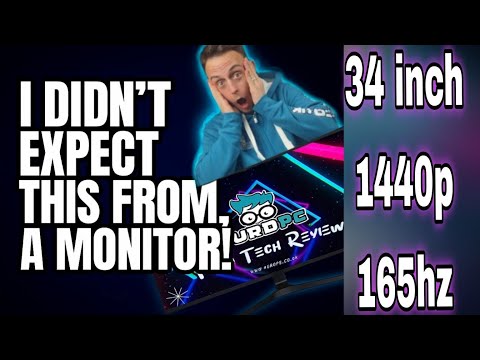 Gawfolk 34 Inch Ultrawide Curved 200Hz Gaming Computer Monitor,1500R PC Screen 21:9 UWQHD (3440x1440),120% sRGB,Adaptive Sync,Built-in Speaker,Display Port、HDMI,Compatible with Wall mounting -Black video review thumbnail