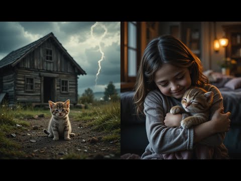 A Lost Kitten's Journey to Love | মিনি বিড়ালছানার গল্প | Rescued a Starving Kitten #catshorts #cat