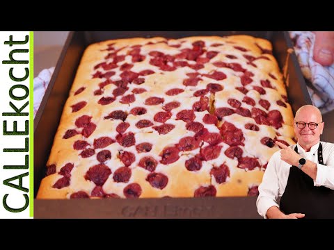 Kirschkuchen einfach und schnell mit Schokolade backen. Omas Rezept