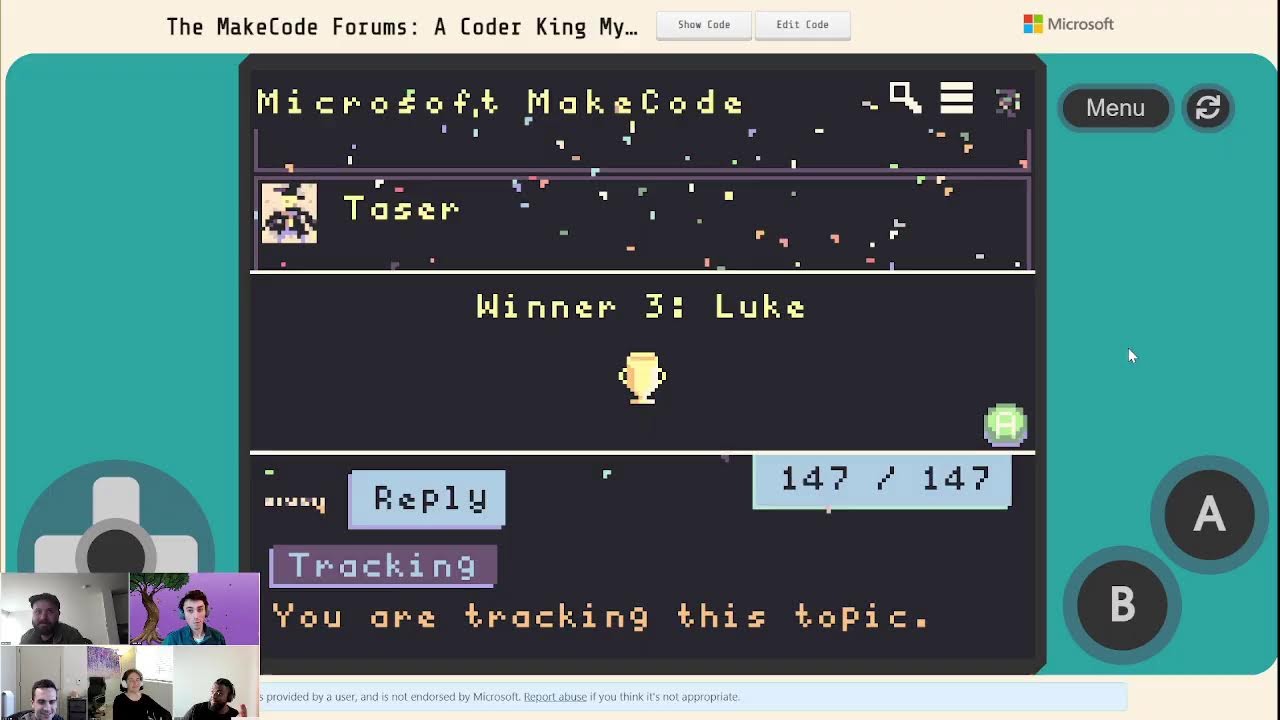 MakeCode Arcade: Announcing Female Game Changers Game Jam Winners!