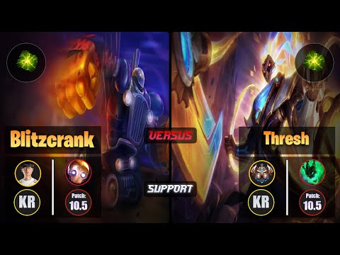 Effort BLITZCRANK (Support) [Aftershock] VS THRESH - Challenger KR Patch 10.5