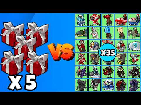 5 Plants Box Fusion vs All Zombies x35 - PVZ Fusion
