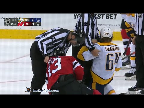 Markus Granlund vs Nico Hischier Dec 10, 2021
