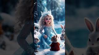 The Snow Princess and the Forest Friends #ytshorts #youtubeshorts #youtube #snow #princess #friends