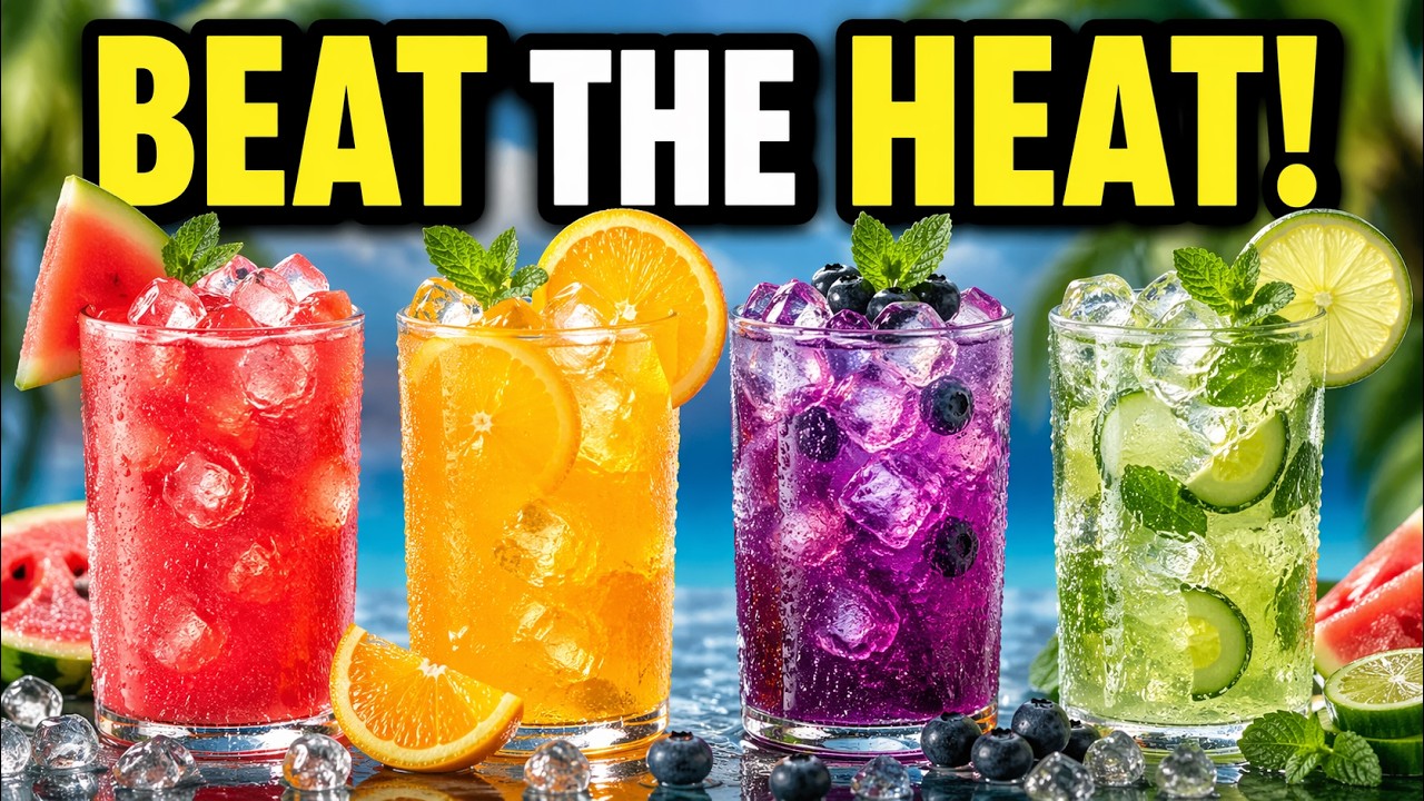 4 Refreshing Summer Drinks to Beat the Heat! 🍹 5 Minute Recipe