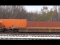 2 big fast csx trains meet