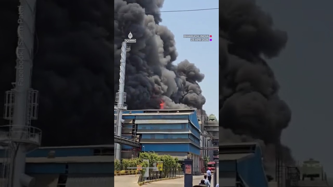 Huge blaze engulfs chemical factory in India’s Gujarat state
