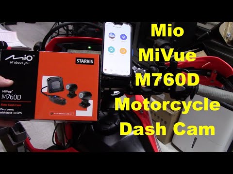 Mio MiVue M760D Motorcycle Dash Cam Honda CRF300L Camera