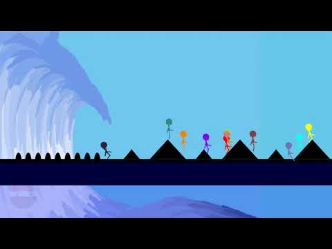 marble race : Escape From Tsunami - Survival Marble Race in Algodoo