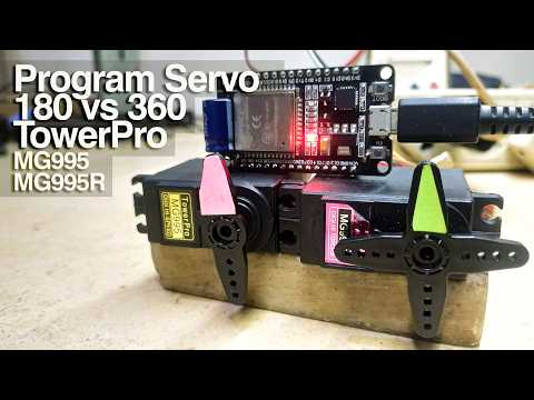 How to Control 180 degree 360 degree Servo Motors with Arduino TowerPro MG995 MG995R