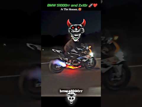 BMW S1000rr and Zx10r Wheelie ❤️👑 #rider #bmw #stunt #bikerider #shorts