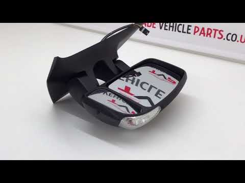 Fits Vauxhall Movano 2010- Door Wing Mirror E/H With Indicator Textured Right Side video