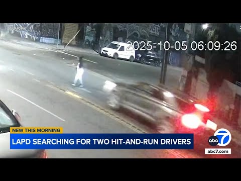 Woman hit by 2 cars in DTLA double hit-and-run