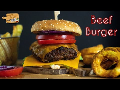 Beef Burger | Ultimate Juicy Burger Patties Recipe | Homemade Burger Recipe Better than Takeaway