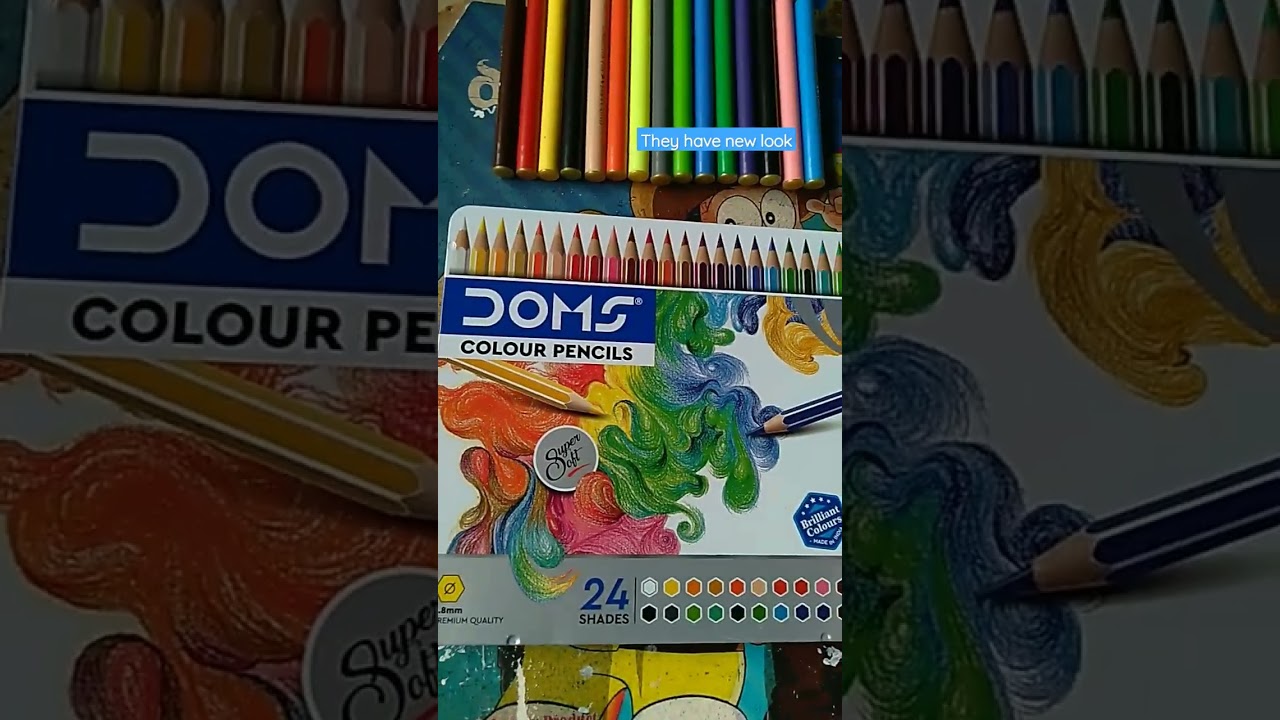 || UnBoXing and tesTing bew doms super soft colour pencils|| 😯