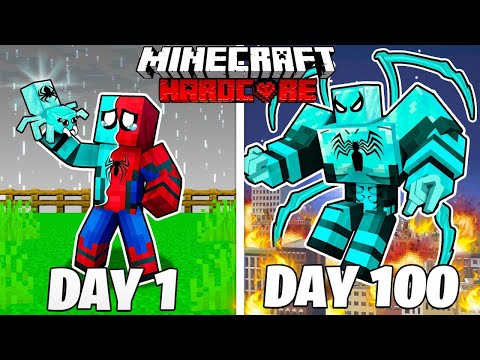 100 Days as Diamond Spiderman in Minecraft! Survived!