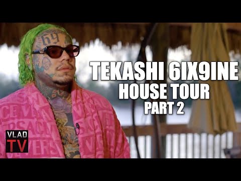Tekashi 6ix9ine Mansion Tour: Back Yard Fishing Lake, Cabana, Pool & Hot Tub (Part 2)