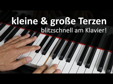 Wichtige Vorübung für Akkorde: kleine & große Terzen blitzschnell am Klavier finden!