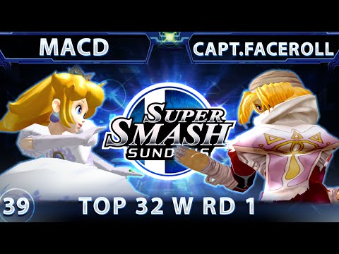 SSS 39 - SPY MacD (Peach) Vs. URT Captain Faceroll (Sheik) SSBM Top 32 Winners Round 1 - Smash Melee