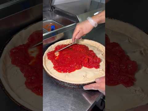 How REAL CHICAGO STUFFED PIZZA is made! #deepdishpizza #pizza #food #lasvegas #foodchallenge