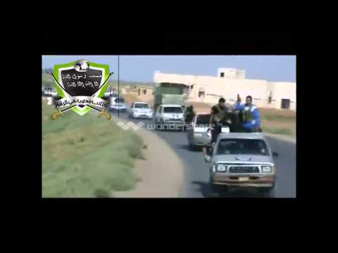 كتائب معاوية العاملة في الرقة تتوجه إلى أحد جهات القتال في محافظة الرقة