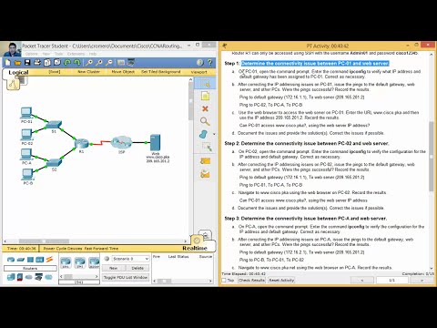 1.2.3.6 Packet Tracer - Troubleshooting Connectivity Issues
