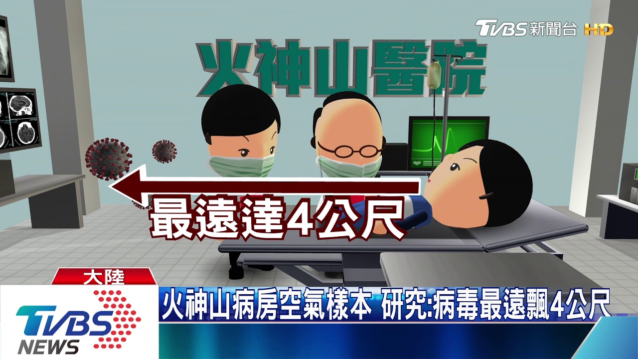 挑戰現有社交距離? 研究:病房病毒最遠飄4公尺