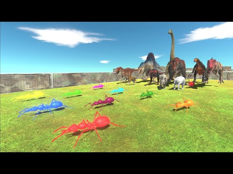 Race to eat Neon Alien Ants - Animal Revolt Battle Simulator