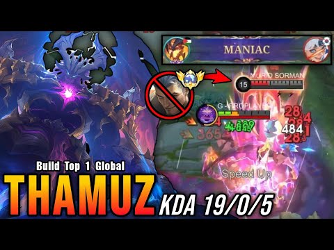 MANIAC + 19 Kills!! Thamuz 11.11 Skin VS Top Global Fredrinn!! - Build Top 1 Global Thamuz ~ MLBB
