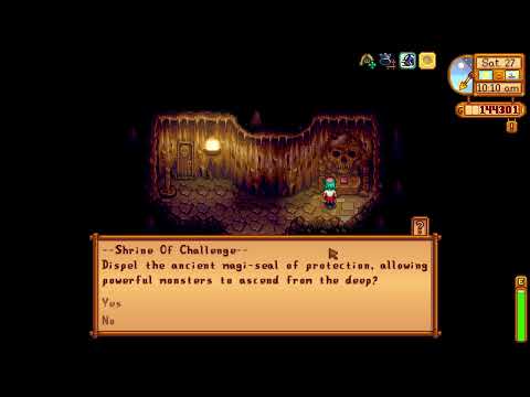 Skull Button at Skull Caverns let's you turn on/off dangerous / hard version - Stardew Valley 1.6