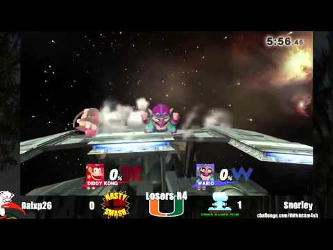 UM Sm4sh Tourney - Dalxp26 (Olimar, Diddy) vs Snorley (Wario) ~Losers R4