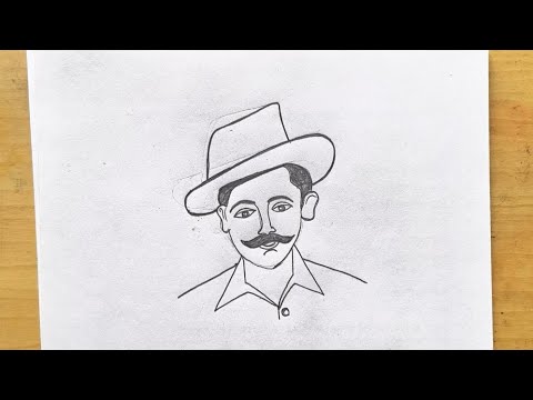 How to draw chandrashekhar azad|| easy drawing for beginners||India 