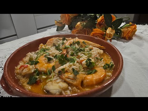 Arroz de tamboril e camarões!