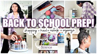 BACK TO SCHOOL PREP 2024 | School Shopping as a Single Mom | Restocking + Organization & More!
