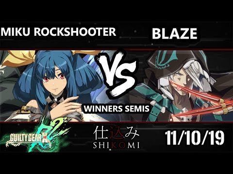 Shikomi GGXRD - Miku Rockshooter (Dizzy) Vs. Blaze (Raven) Guilty Gear Xrd REV 2 Winners Semis