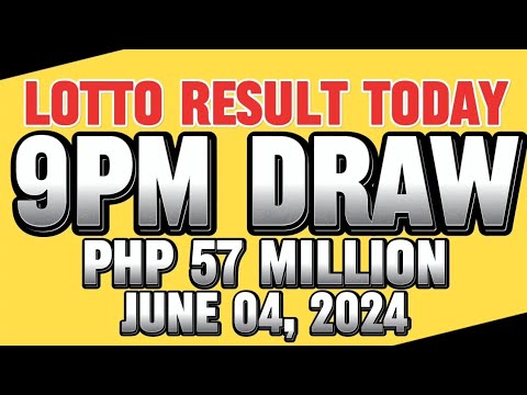 LOTTO 9PM DRAW RESULT TODAY JUNE 04, 2024 #lottoresulttoday #pcsolottoresults #lottoresultwinninG