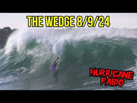 HURRICANE FABIO ROUND 2!!! The Wedge August 9th 2024 RAW Video